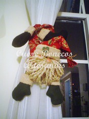Noel para amarrar cortina por cuore bonecos artesanais