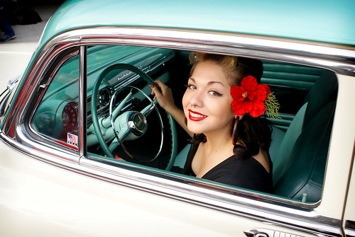 classic cars and girls
