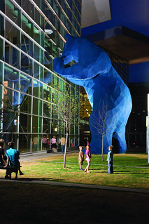 The giant blue bear at the Denver Convention Center