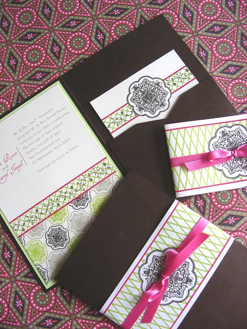 Pure opulence and luxury are the theme of this elegant wedding invitation 