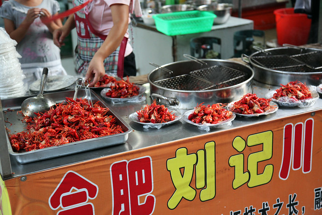 Chinese Crayfish Street Food Vendor
