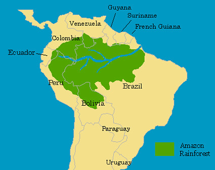 Map Of Amazon River Amazon River Bolivia Peru Amazon