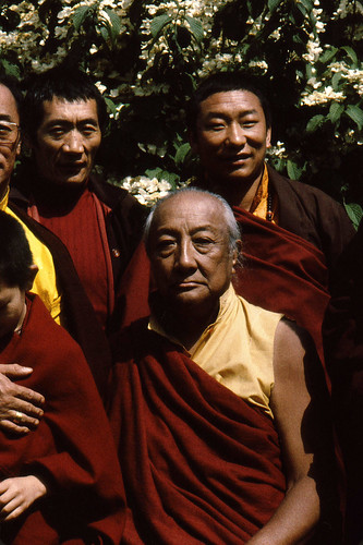 Closeups: HH Dilgo Khyentse Rinpoche with  entourage, Sakya Palace, Seattle, Washington, USA circa 1976 by Wonderlane