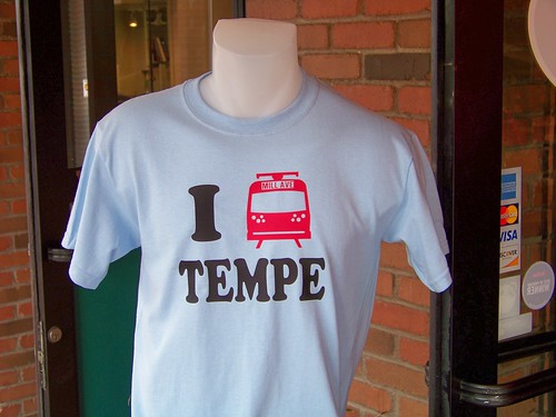 Tempe, AZ loves light rail - Brand X t-shirts, Mill Avenue