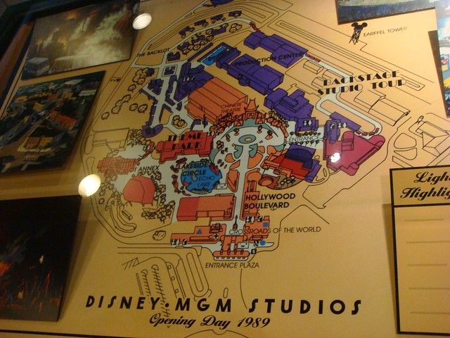 Disney-MGM Studios Opening Day Park Map 1989