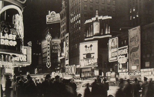 Times Square 1941 At Night Vintage New York City