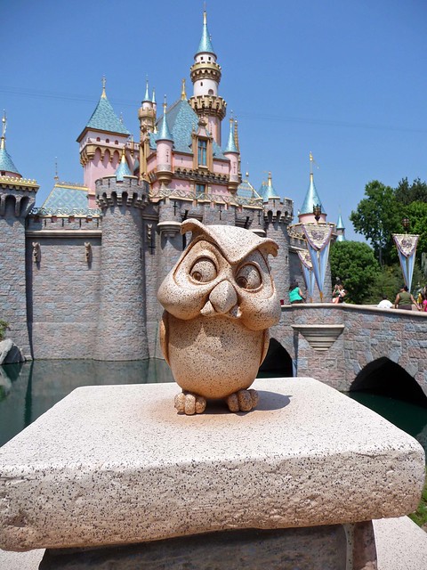 Owl Statue and Sleeping Beauty Castle