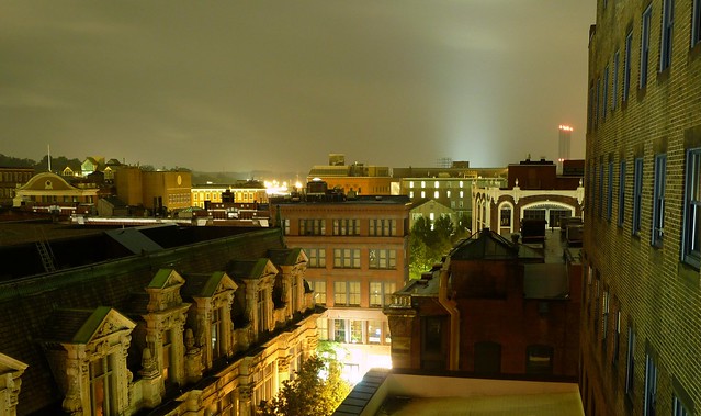 Downtown Providence at night