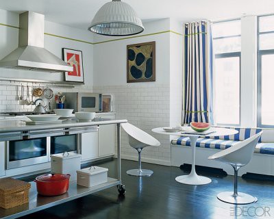 Kitchen Window Curtain Ideas on Modern White Kitchen  Saarinen Table   Window Seat   Philippe Starck