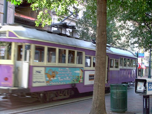 Purple former Melbourne Australia W 2 class tram car. The Memphis Main Street Trolley. Memphis Tennesee. September 2007. by Eddie from Chicago