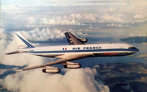 Air France Boeing 707 FBHSB I have the original postcard after I wrote 