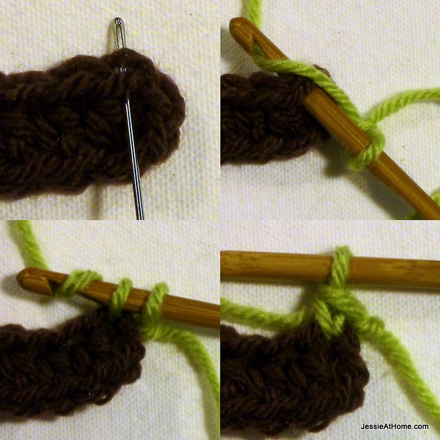 Joseph's-Puff-Stitch-Crochet-Blanket-row-2-standing-sc