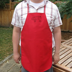 Other White Meat Apron - Red
