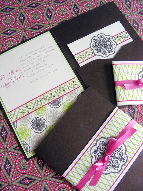Pure opulence and luxury are the theme of this elegant wedding invitation 