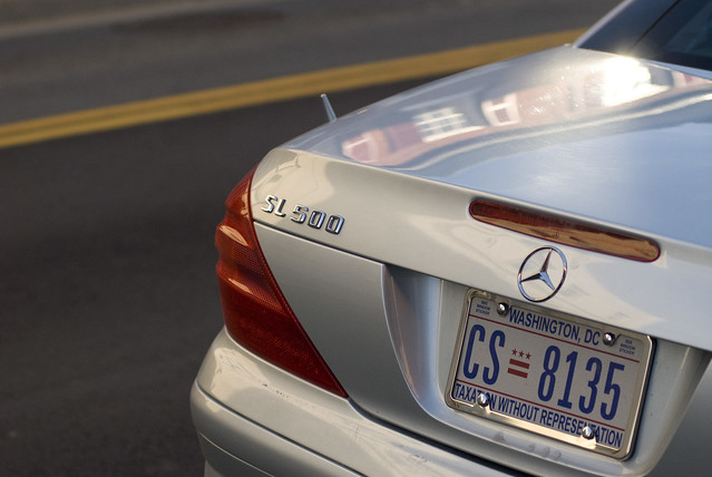 A silver Mercedes Benz SL500 spotted in Leesburg Virginia on a fall weekend