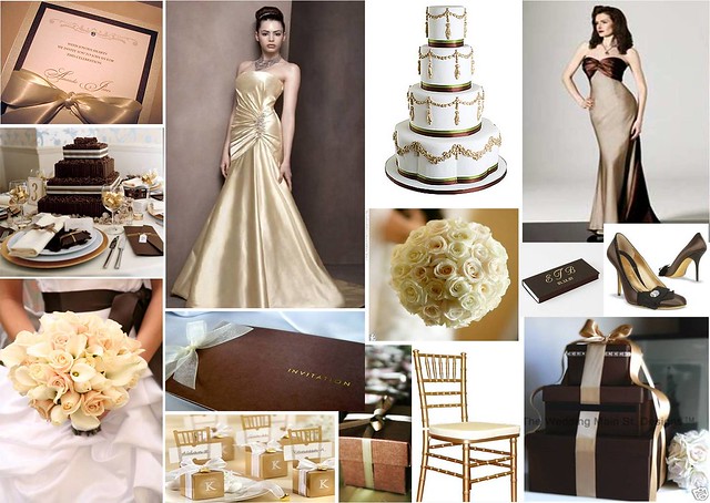 Chocolate Gold Wedding Theme Check out more inspiring ideas like this one