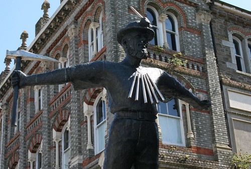 Statue to the Tin Miner - Redruth, Cornwall by Claire Stocker (Stocker Images)
