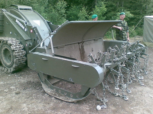 Remote control operated light mechanical mine clearance system Božena