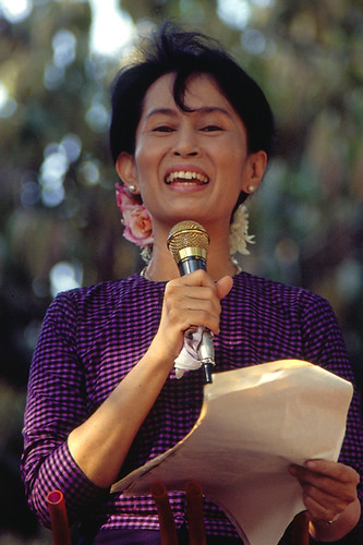 Aung San Suu Kyi In her residence at University road