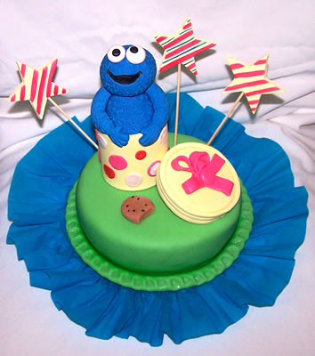 Baby Cookie Monster Pictures on Cookie Baby Monster S Cake Torta Motivo Come Galletas Baby 100