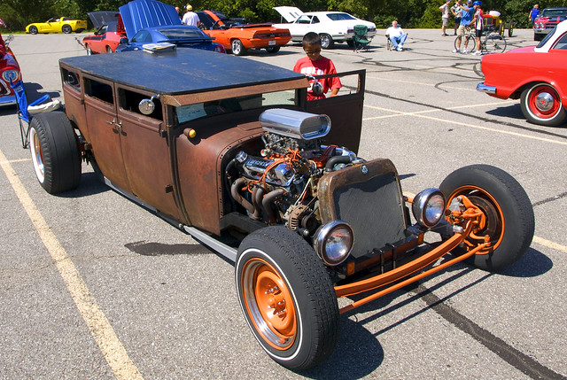 1928 Dodge Rat Rod this sits so low it looks a bit like a soap box derby