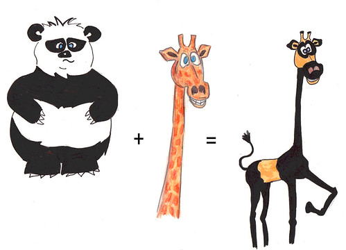Animal Math: Panda + Giraffe by nothinglikeit