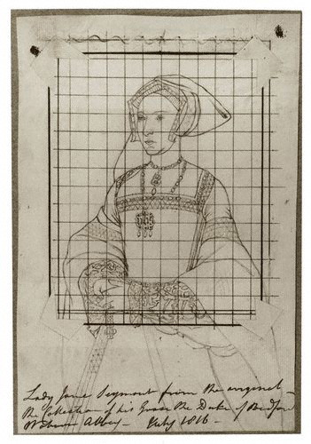 Jane Seymour Queen of England grid pattern for copiest