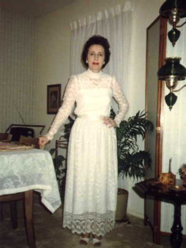 Aunt Carmen 1987 in wedding dress