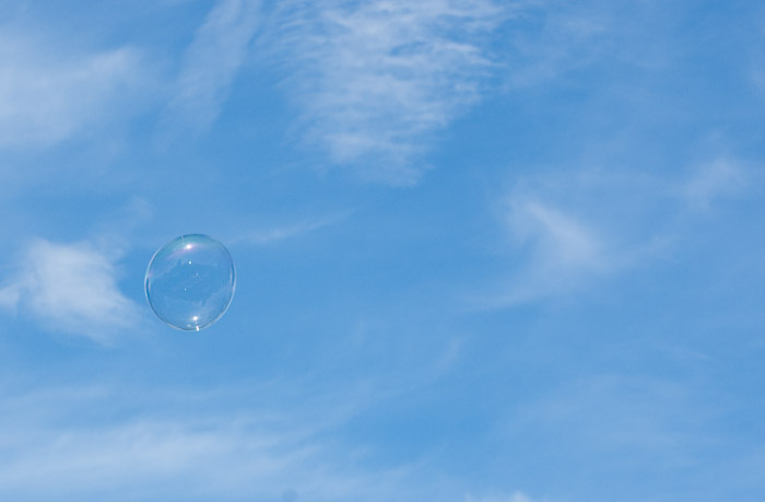 bubble in sky.