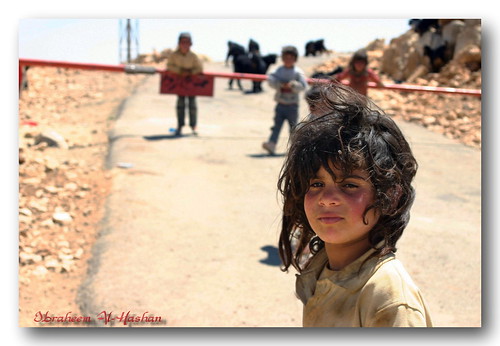 a girl between Syrian-Lebanese Border