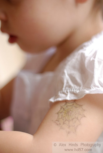 Cute Tattoo Toy fake tattoo on the arm of a young child