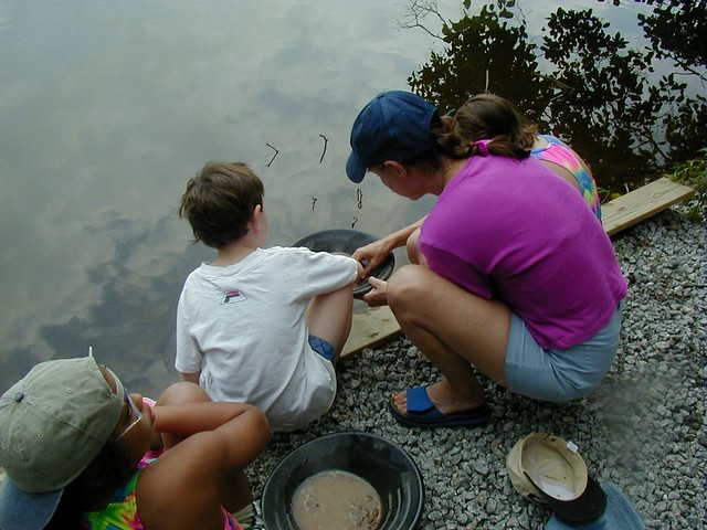 Panning for gold at Lake Anna State Park