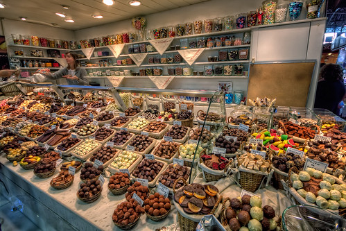 Chocolate, Mercado de la Boquería, Barcelona (Spain), HDR