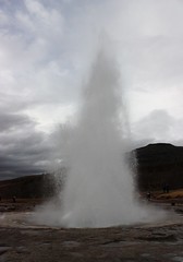Strokkur and other volcanic spouts