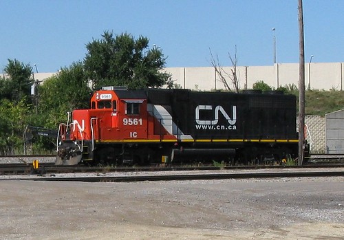 Canadian National EMD roadswitcher at work. Schiller Park Illinois. Late September 2009. by Eddie from Chicago