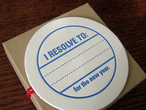 New Year's Resolution Coasters by Lucky Bee Press