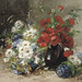 EUGÈNE HENRI CAUCHOIS (1850 - 1911) "A summer-bouquet with poppies and daisies"