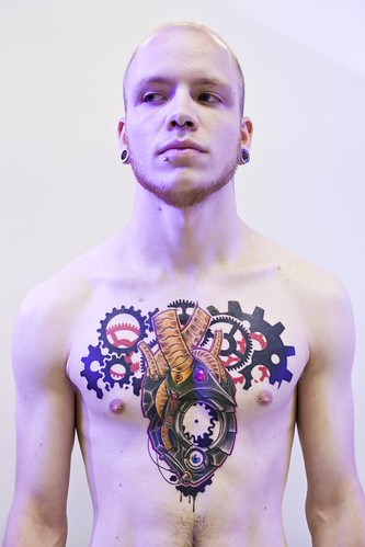 men chest tattoos Image by philippe leroyer