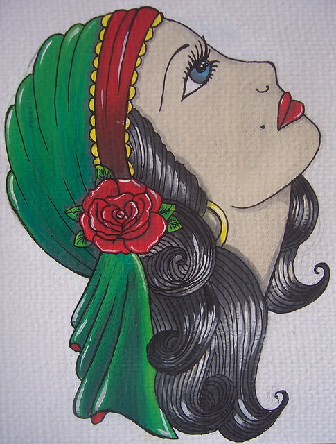 gypsy woman tattoo