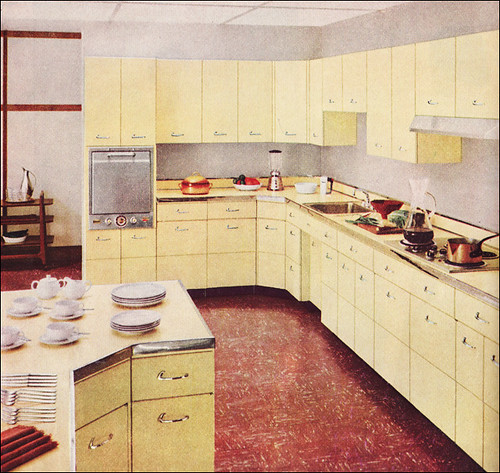 1955 Capitol Steel Kitchen - Yellow