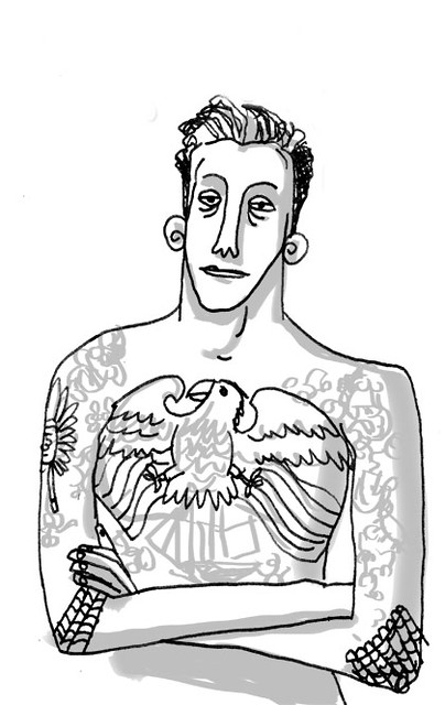 Tattooed Man A drawing from one of my sketchbooks