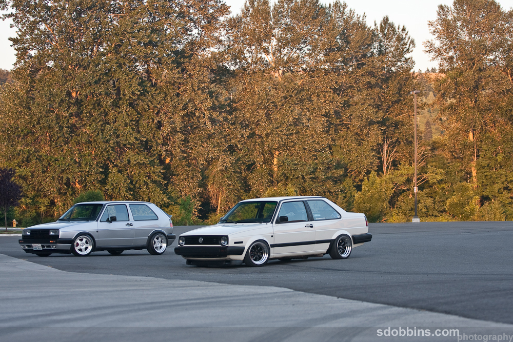 My Mk2 Jetta Coupe and Antonio's Golf GTI both 16v on Megasquirt 3700