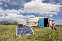 Mongolian Family Uses Solar Energy to Power Home