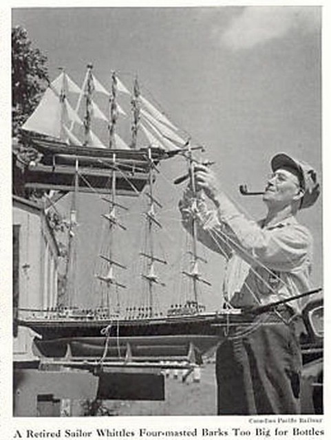 1950 Magazine Photo Model Ship Builder Quebec Canada - a photo on ...