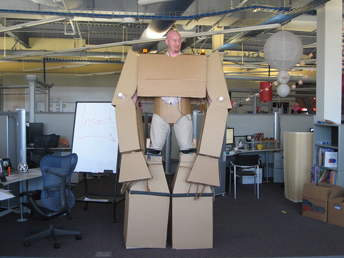 Cardboard Suit in the Office 41