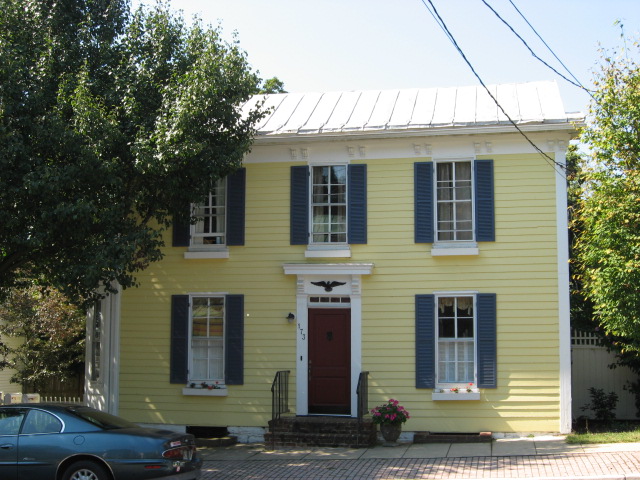 Yellow house blue shutters | Flickr - Photo Sharing!
