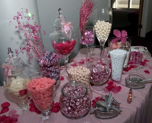 brown and pink wedding centerpieces