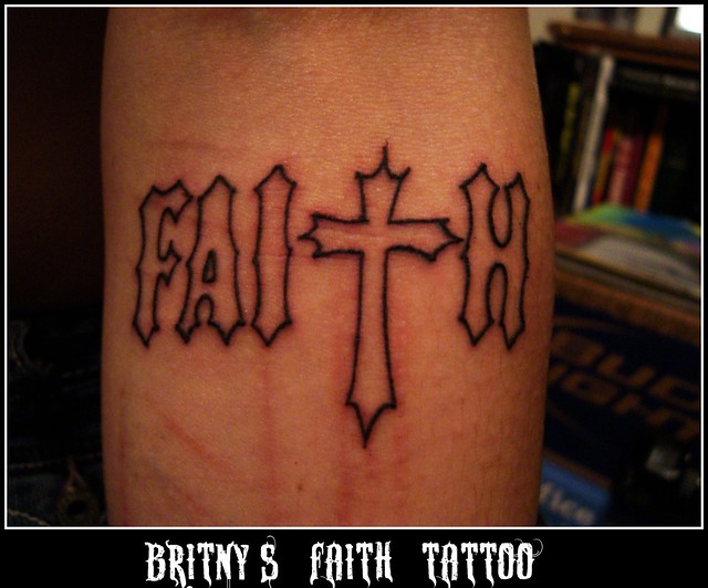 Britny's Faith Tattoo She just got it yesterday 