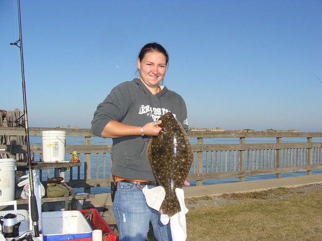 Large flounder can be caught from the pier at Kiptopeke State Park