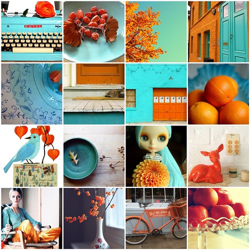 Turquoise and Orange by moline